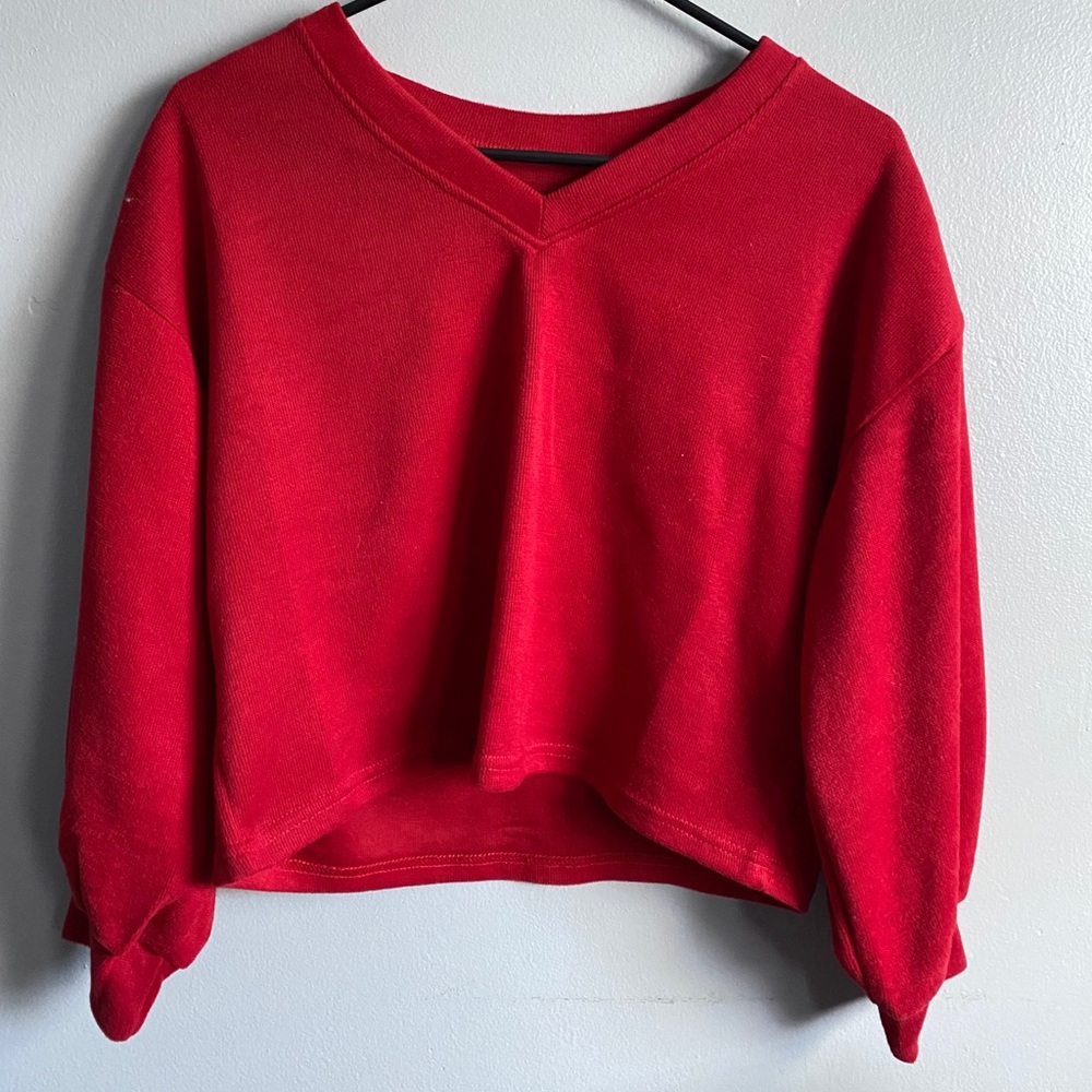 Red sweatshirt from Shein